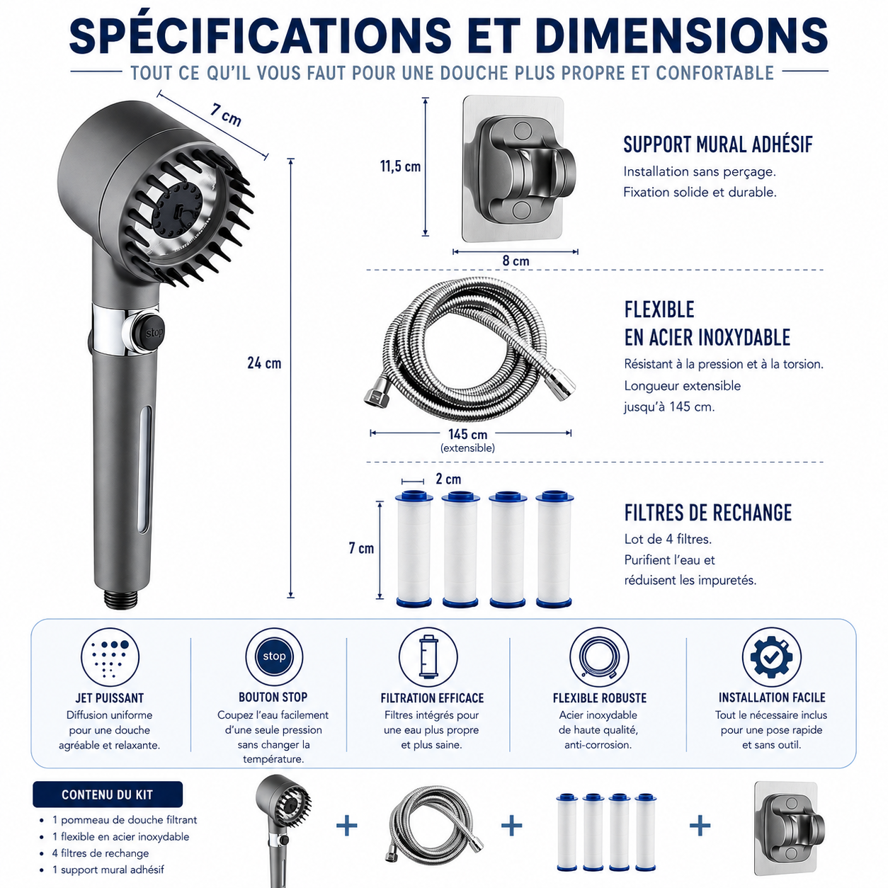 Pommeau de Douche Haute Pression Novumi™