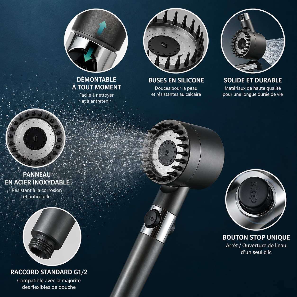 Pommeau de Douche Haute Pression Novumi™